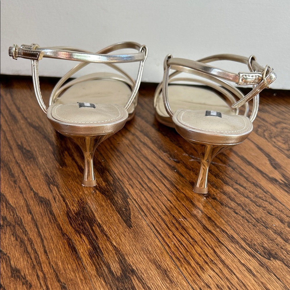 Nine West Haya3 Heeled Metallic Sandal - Picture 4 of 5